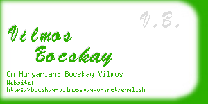 vilmos bocskay business card